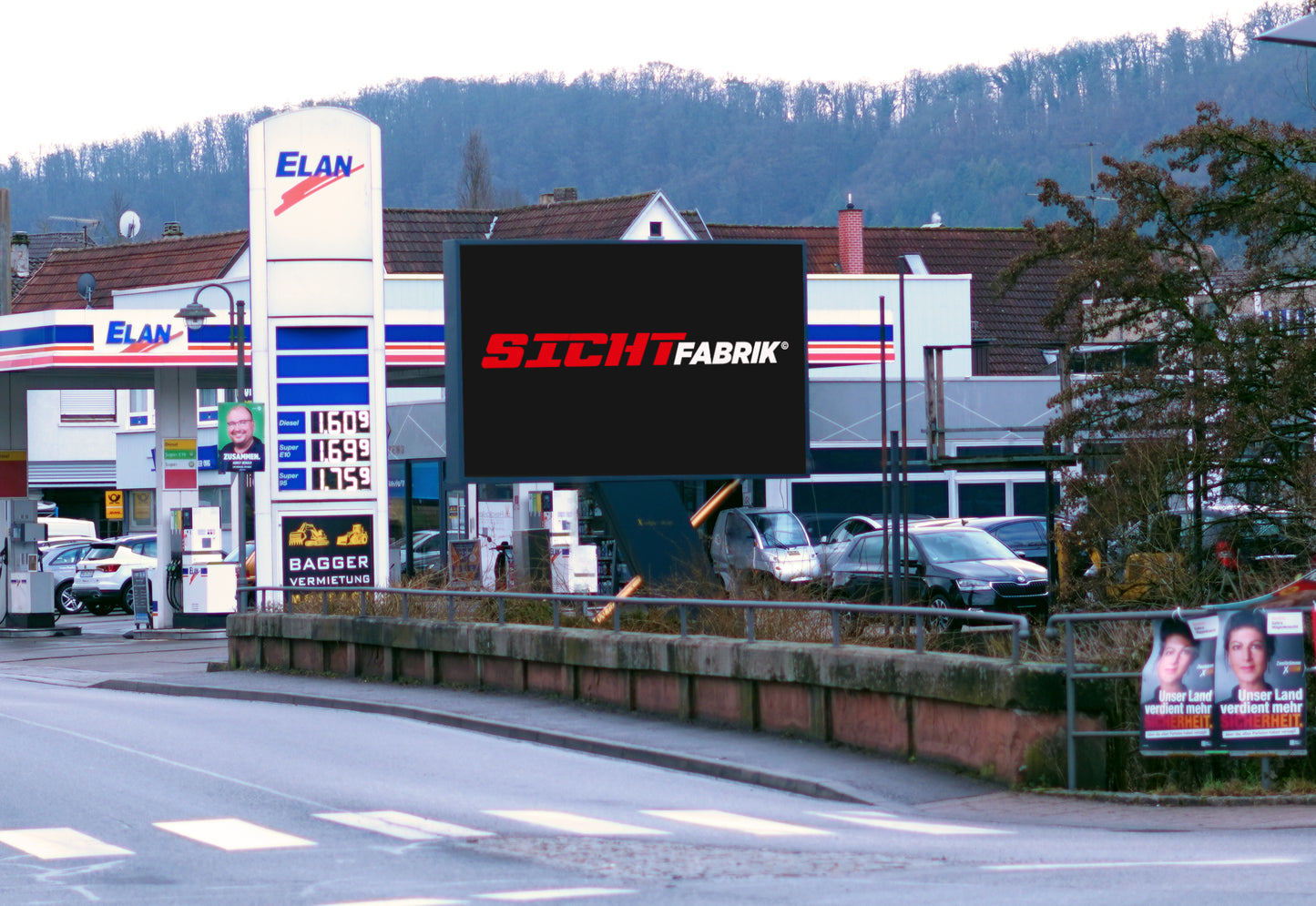 Digitale Werbetafel 15qm in Mosbach